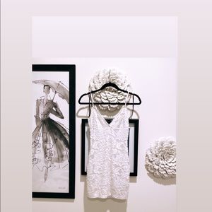 White mini dress with lining